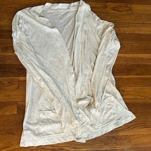 J Crew Oatmeal Cotton Cardigan M